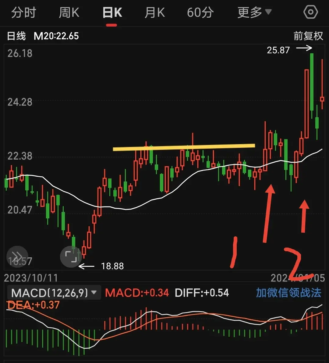 一条20均线多空走势尽在其中均线画图