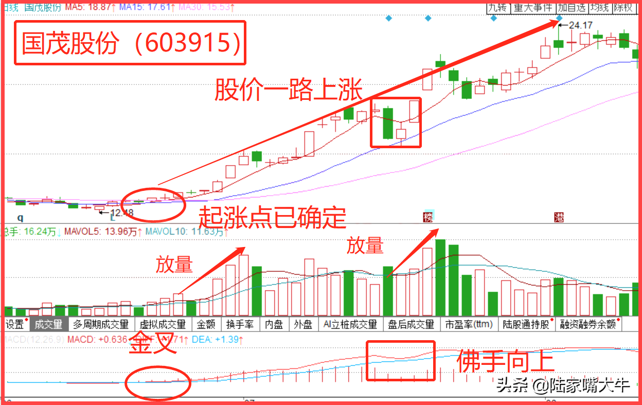 学会MACD指标之佛手向上形态与主力在上涨行情中共舞！
