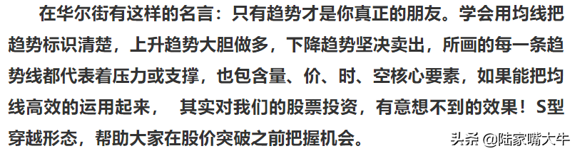 干货均线S型穿越形态突破压力判趋势！