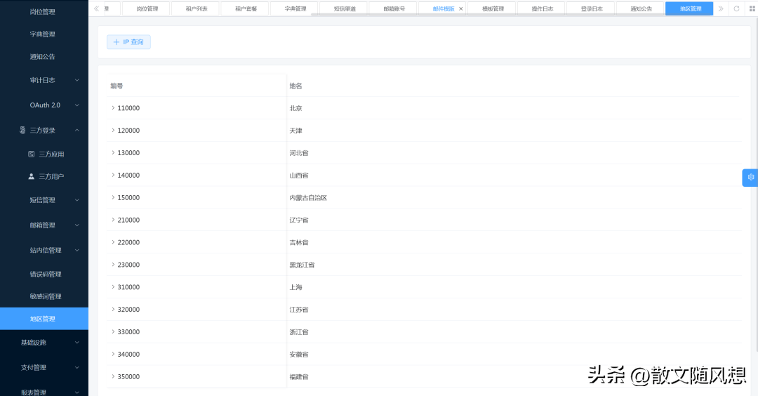 一个很强的后台管理系统支持SaaS多租户商城CRMERP等功能