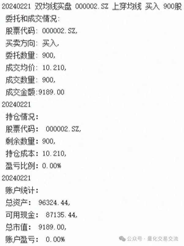 QMT入门非常简洁的双均线策略3