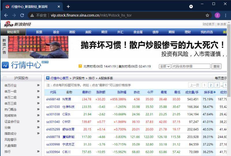 抓取股票行情网页为何一次最多只有892支股票的数据？