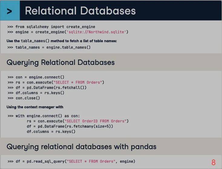 python从8种外部数据源导入数据的方法一览表