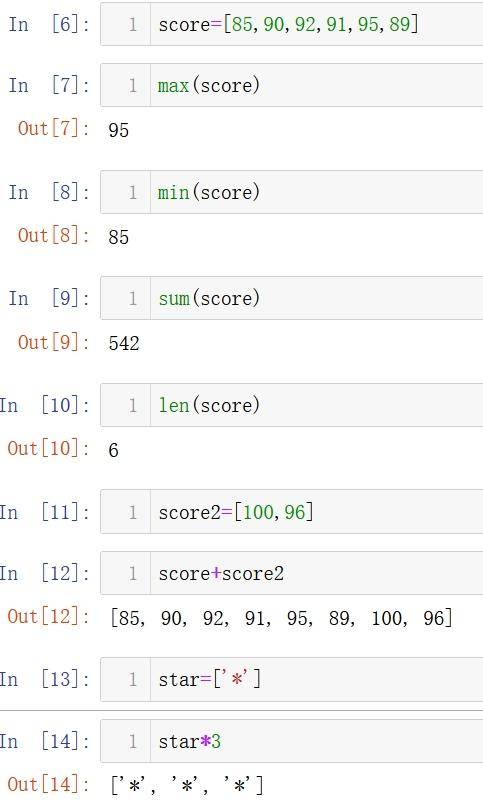 简单学Python列表相关的一些函数