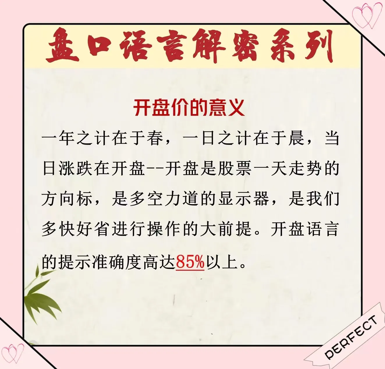 开盘盘口语言
