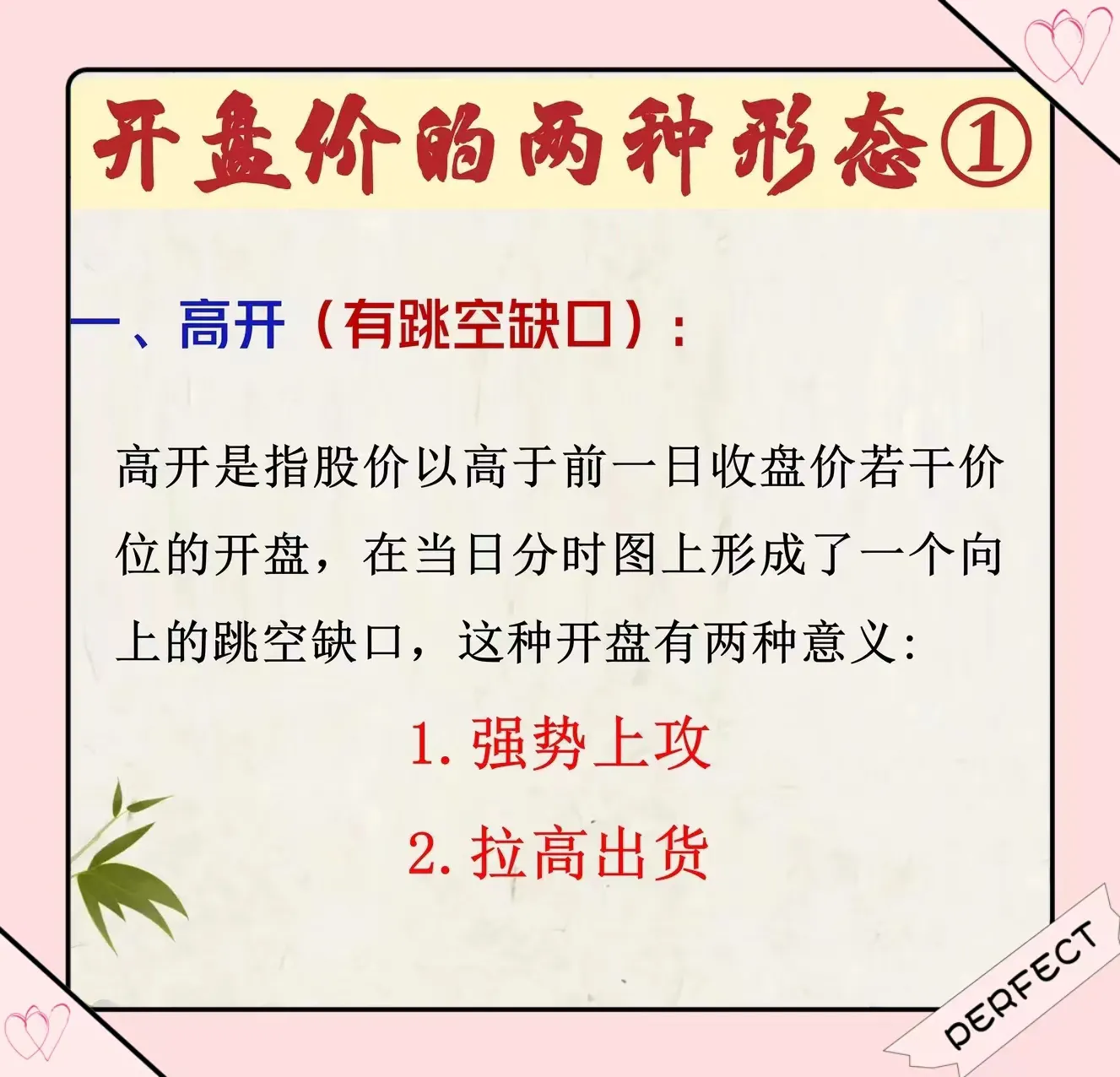 开盘盘口语言