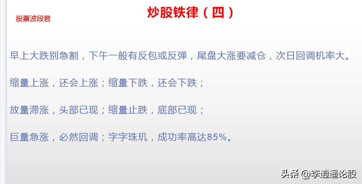 炒股10条铁律