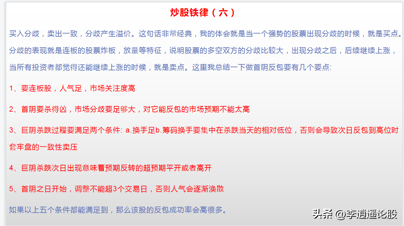 炒股10条铁律