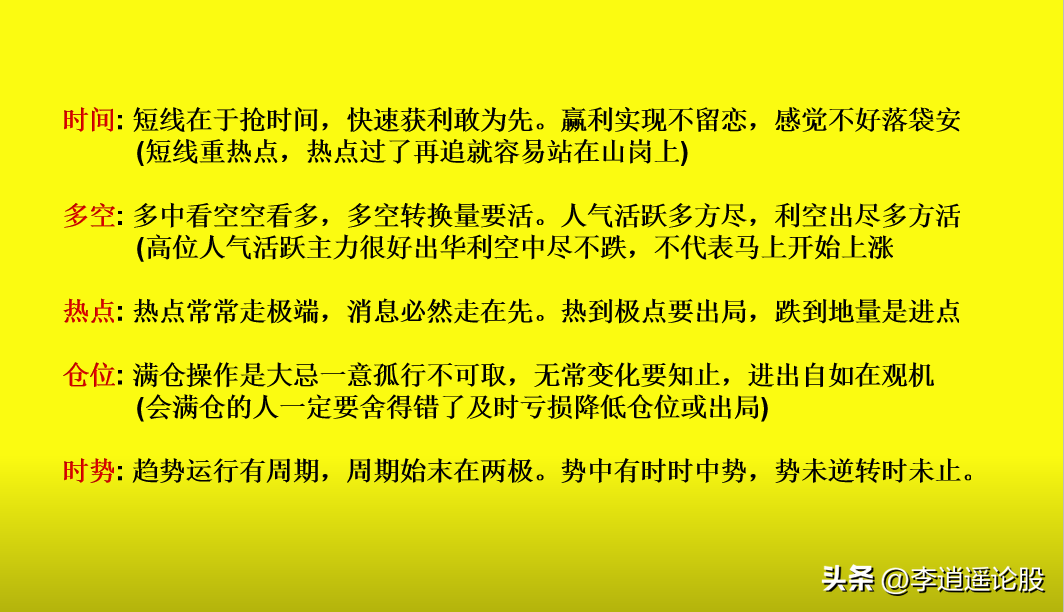 炒股十张口诀