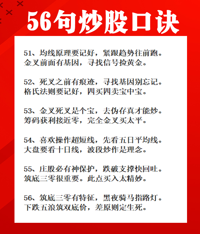炒股口诀
