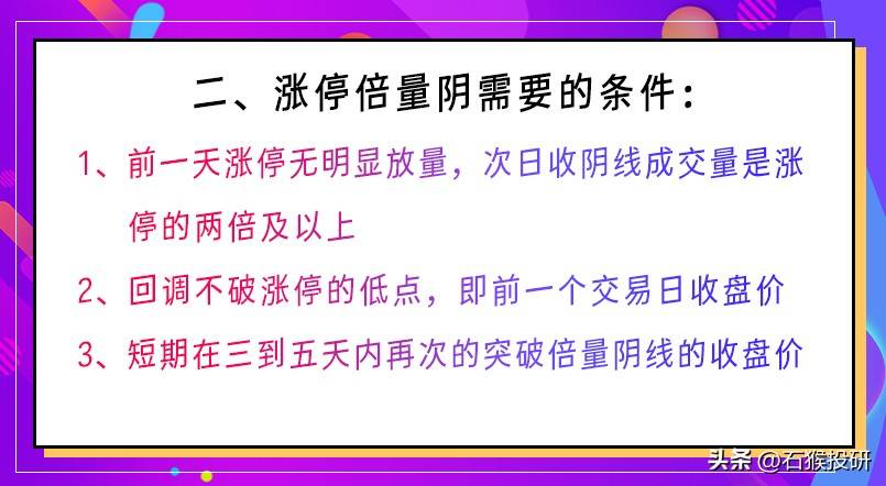 涨停倍量阴