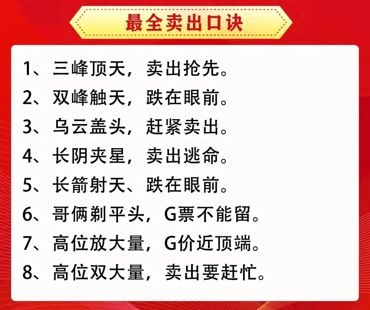 经典量比口诀