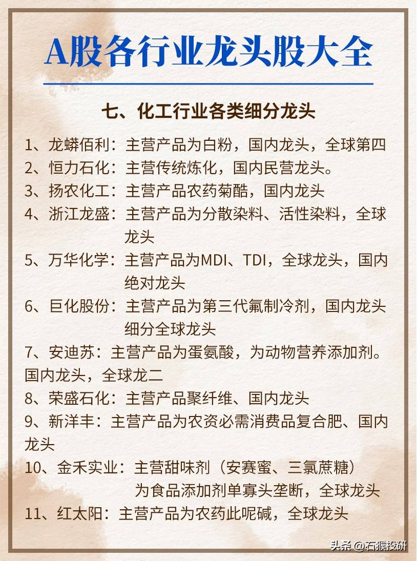 龙头股大全