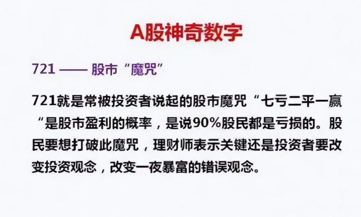 A股如果未来3年你没有离开股市的打算记住以下9个神奇数字