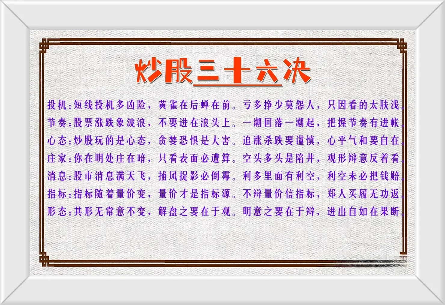 炒股三十六诀
