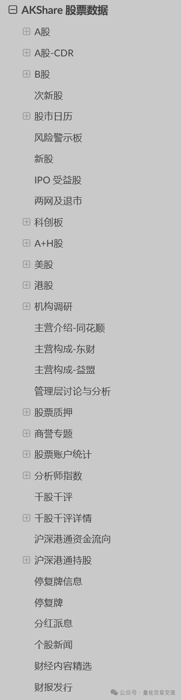 常用免费股票数据接口