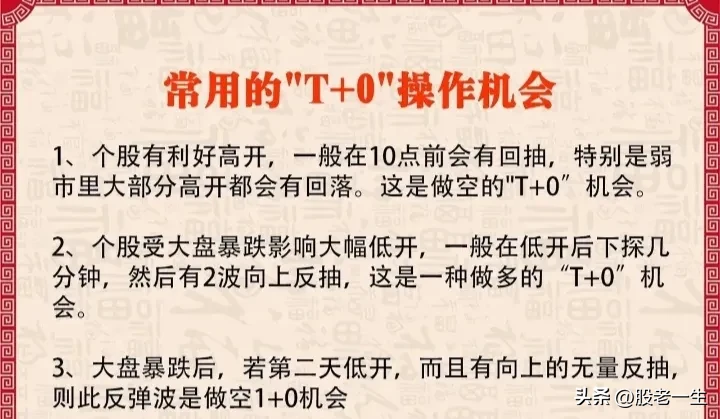 常用的“T+0”操作机会