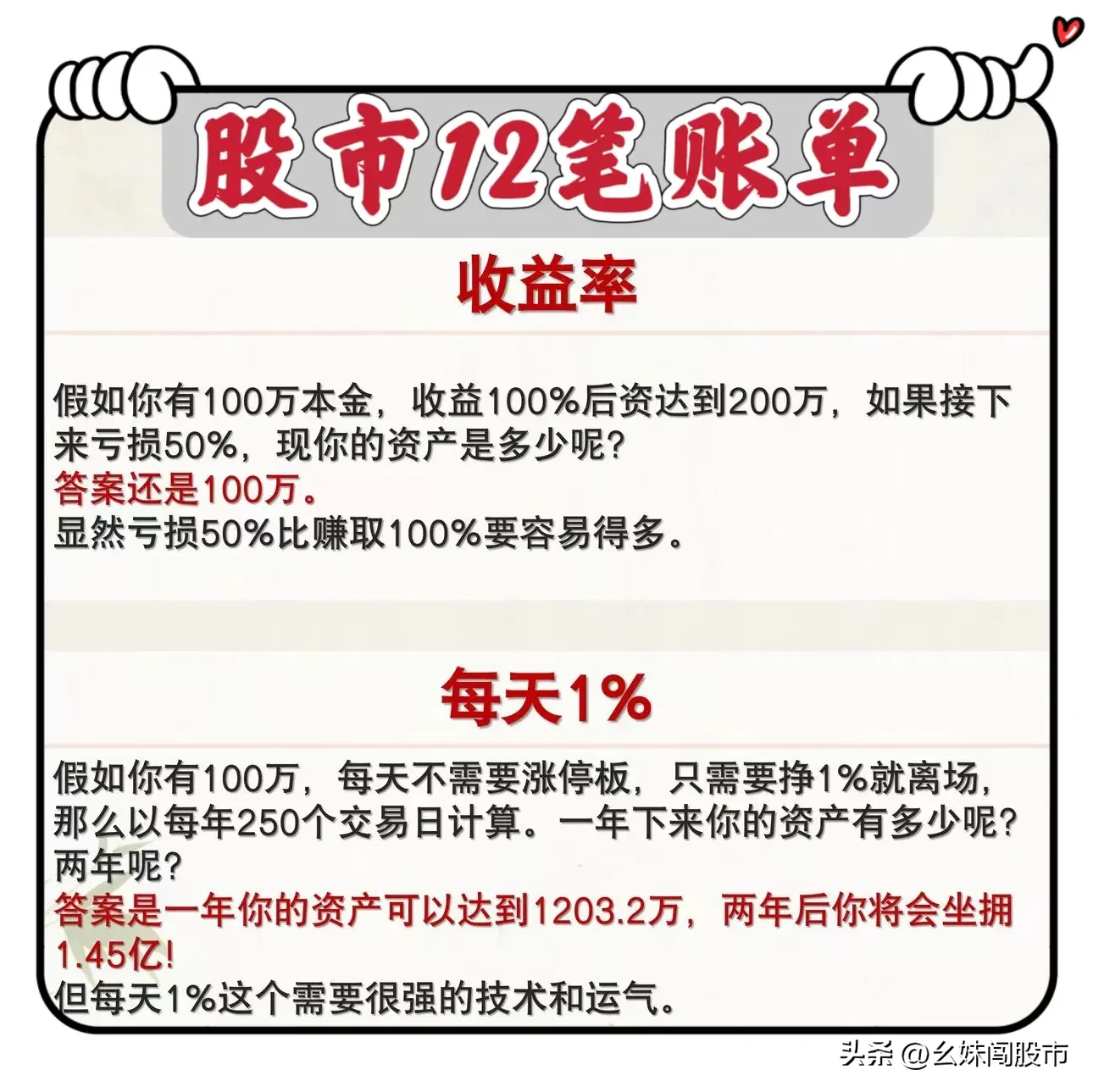 “股市12笔账单”会告诉你答案