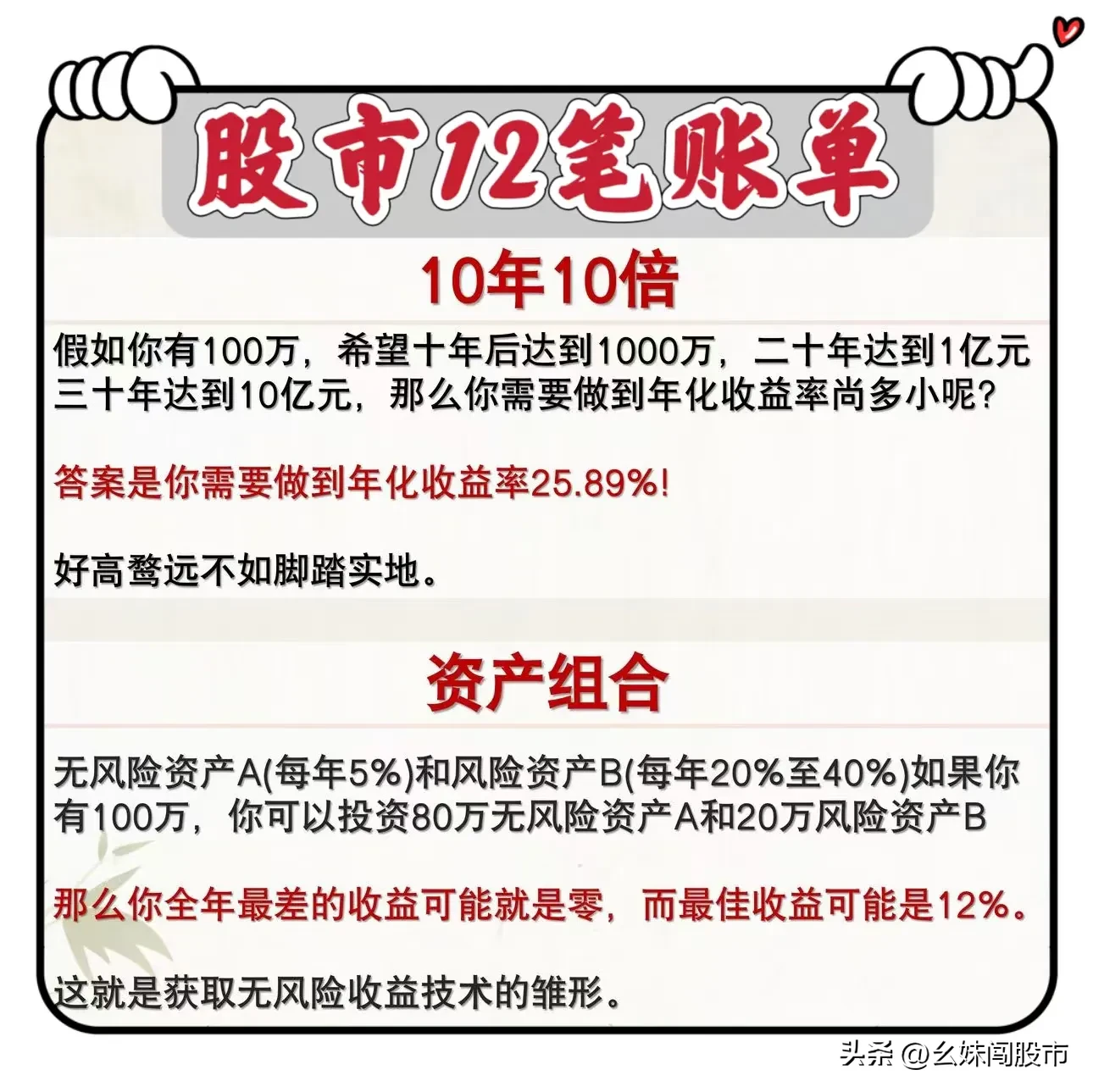 “股市12笔账单”会告诉你答案