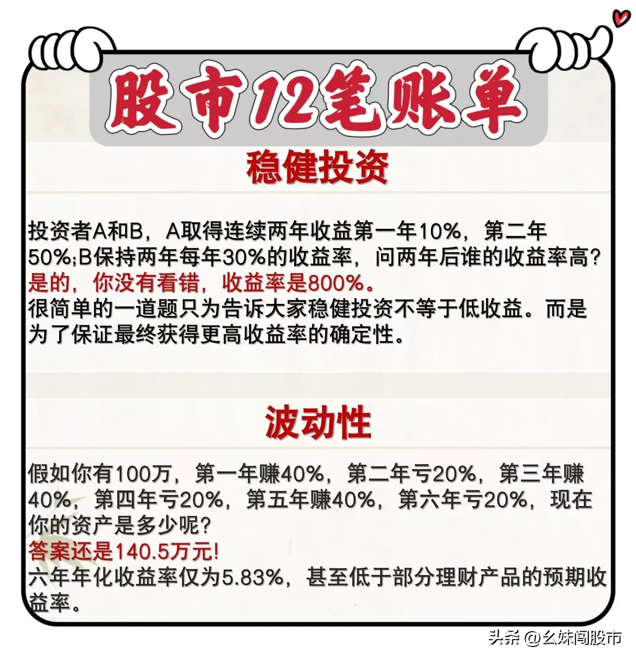 “股市12笔账单”会告诉你答案