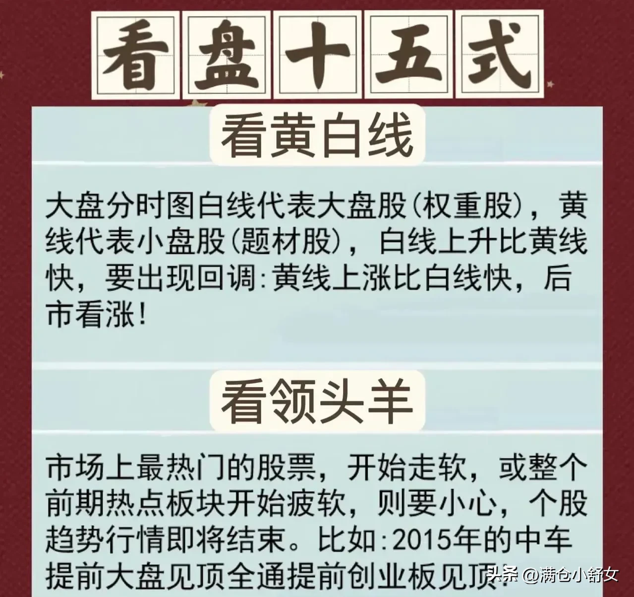 分享“看盘十五式”