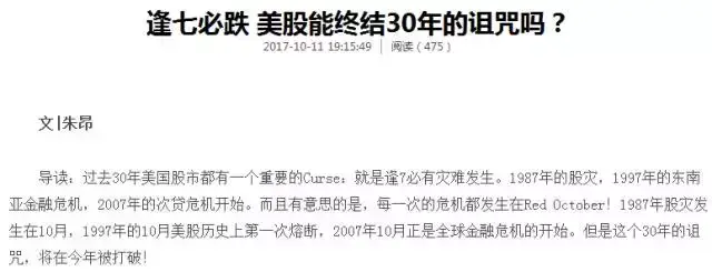 逢七股市就跌的魔咒你信么？