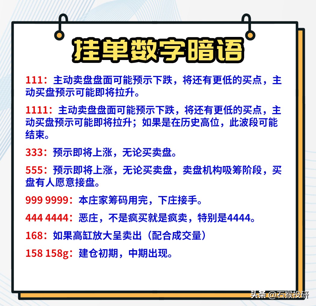 炒股暗语