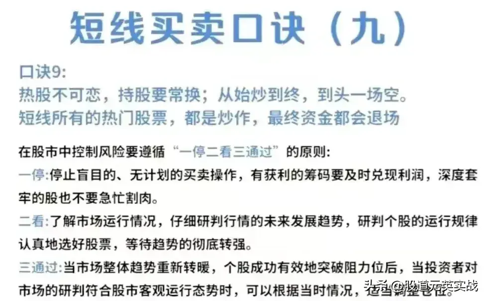短线买卖口诀短线买卖口诀技术分析图解