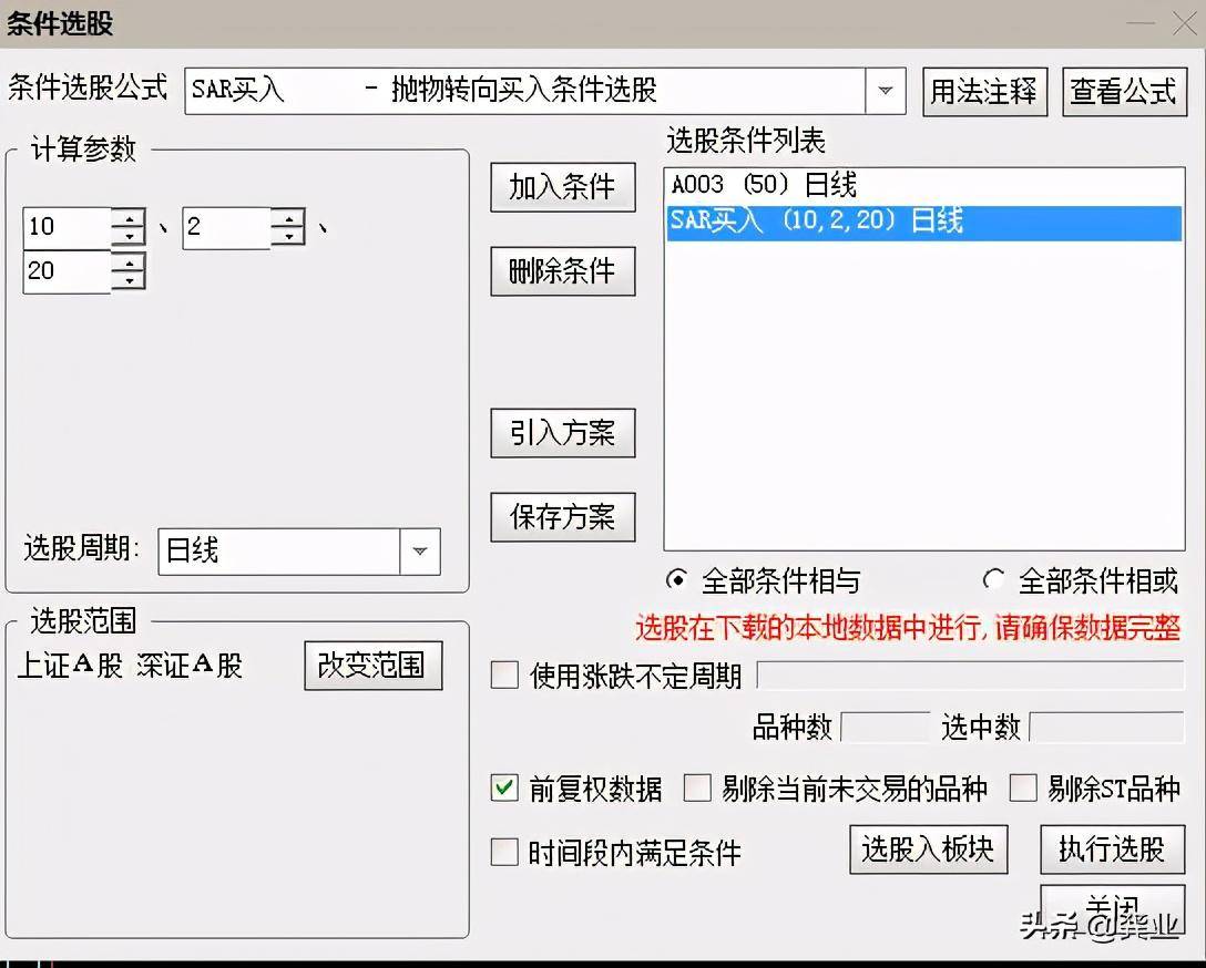 选股策略之SAR