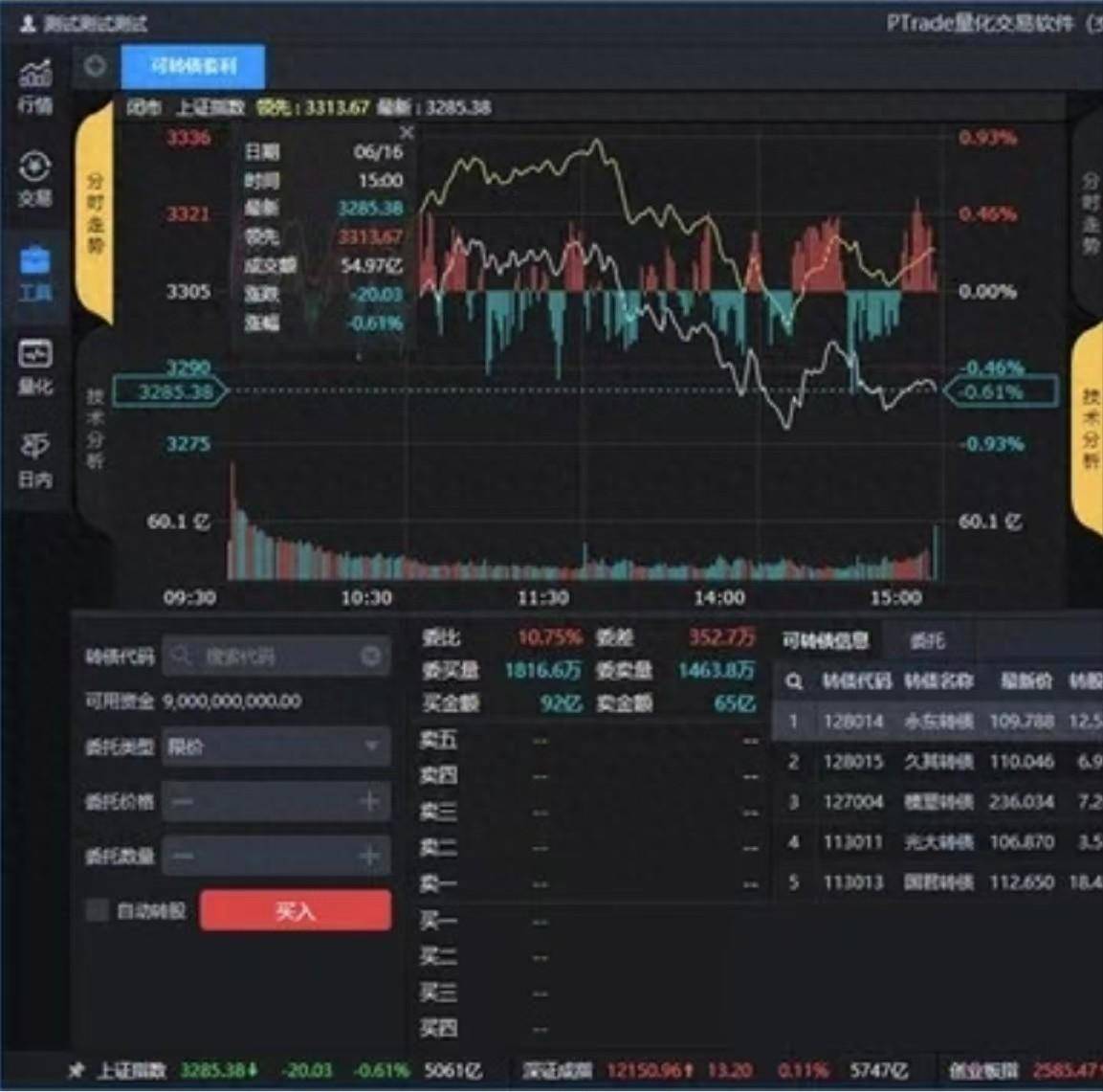 PTrade功能介绍11可转债套利工具