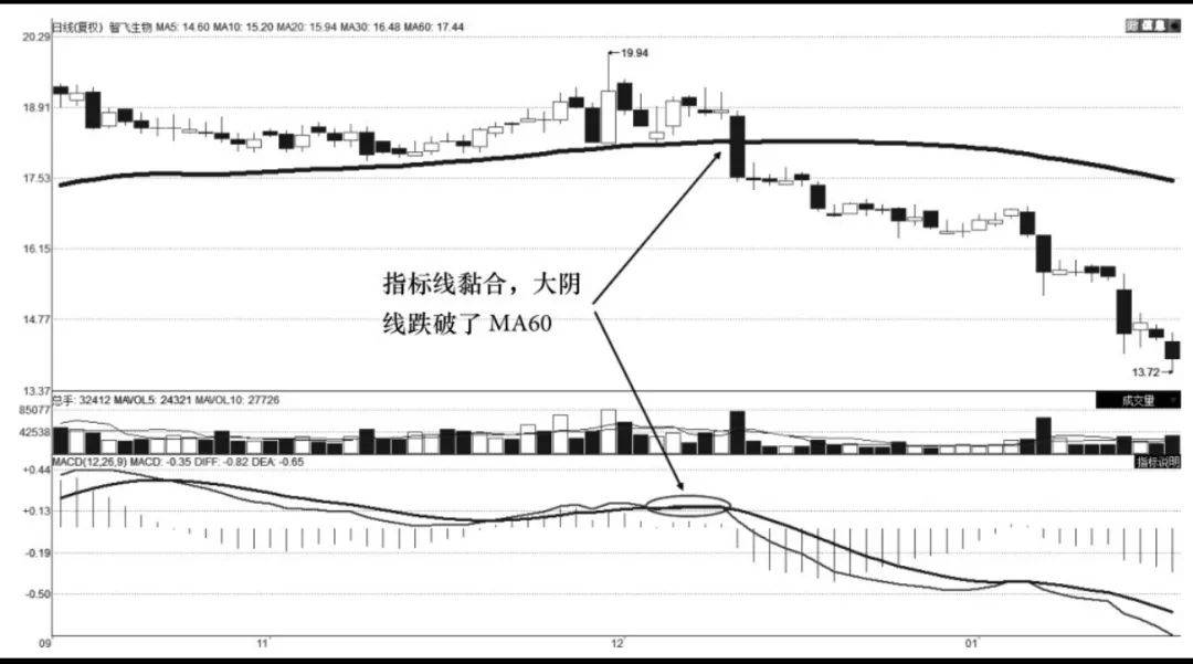 中级波段转向点结合MA60用法