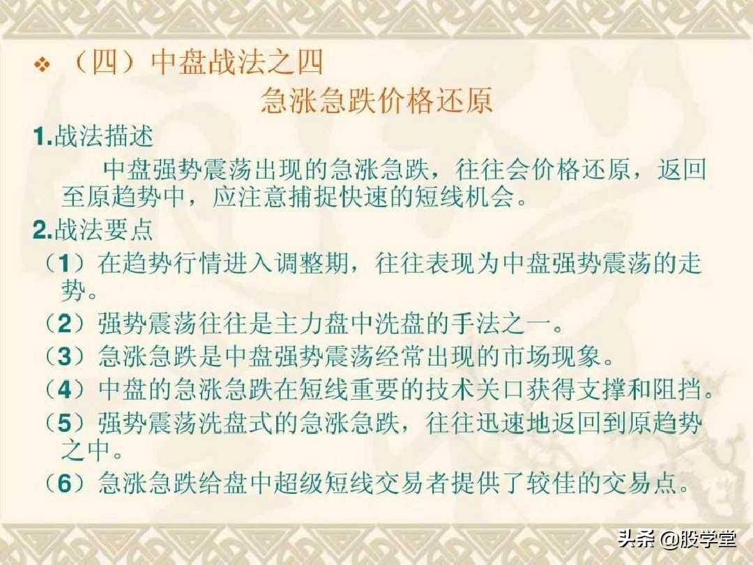 目前市场最全的股票超级短线实战技法非常管用必须收藏!