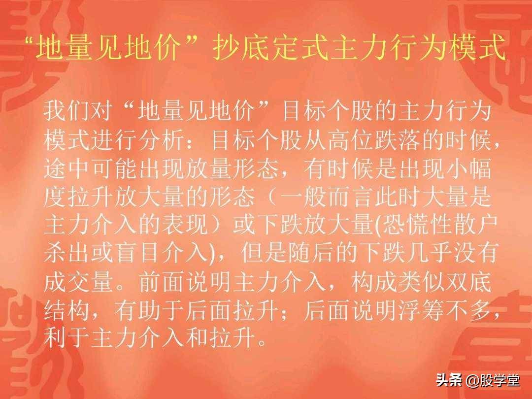A股最经典的地量见地价抄底定式法则附图