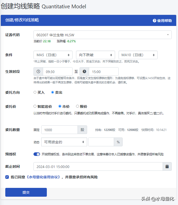 均线死叉如何自动止损无需盯盘的神器