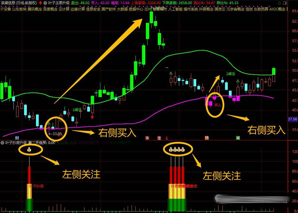 叶子抄底全套指标左右双侧安全买入最新版手机可用！