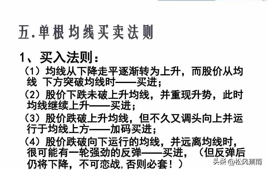 股票技术均线基础知识及应用实战图解