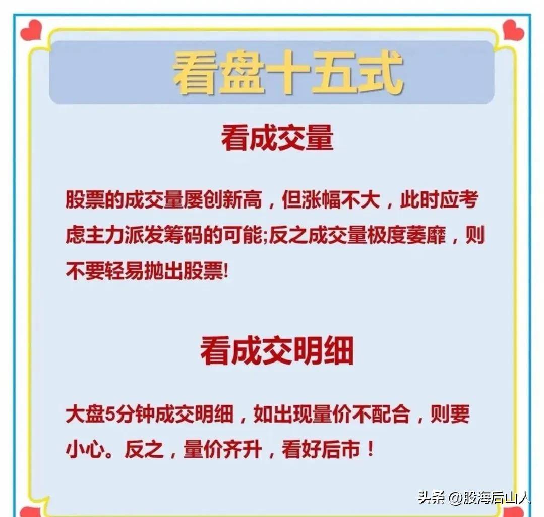 股票看盘十五式方法转发给大家都是精髓建议点赞收藏！