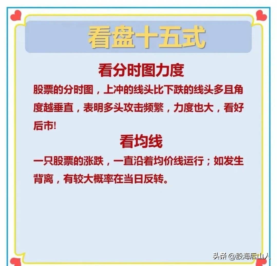 股票看盘十五式方法转发给大家都是精髓建议点赞收藏！