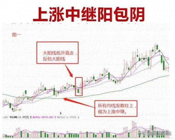 中国股市股票在走势上出现中继阳包阴的情况说明往往还能涨