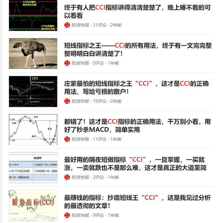 回测告诉称为股票抄底短线王的CCI指标真有用还是纯忽悠？