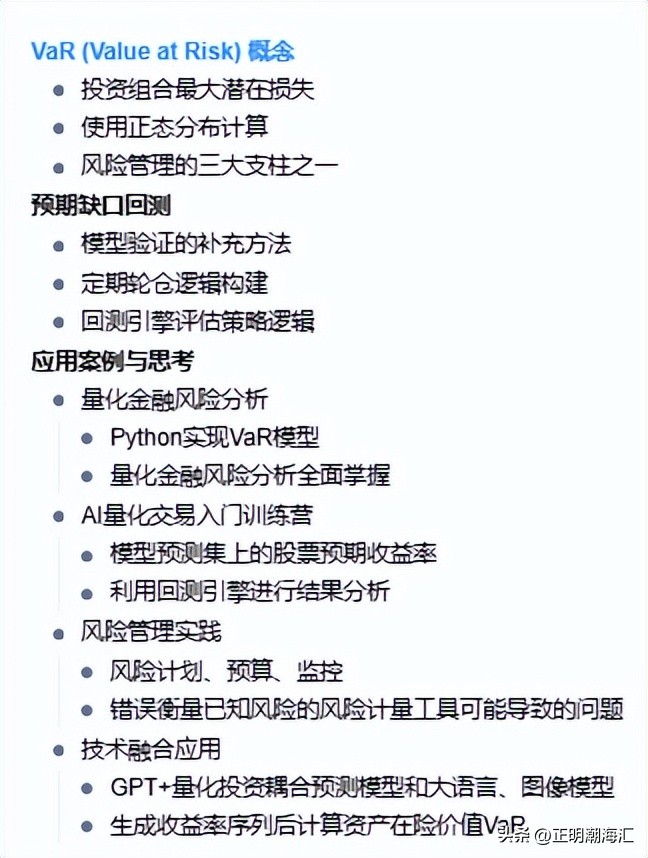 大模型量化交易中VaRValueatRisk风险价值和预期缺口回测