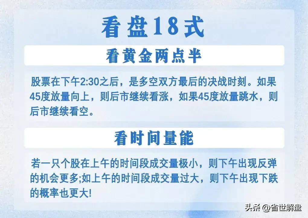 中国散户必修课盯盘18式看懂你就是镰刀！老韭菜必看