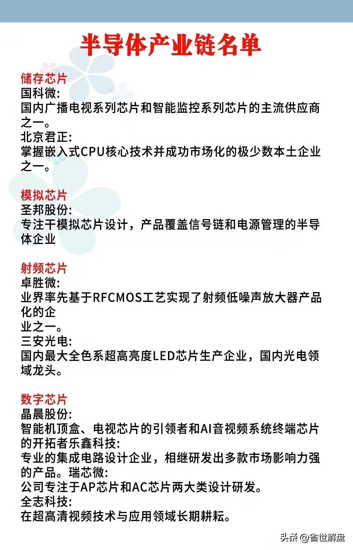 炒作半导体概念必须记住！光刻机先进封装代工等龙头汇总