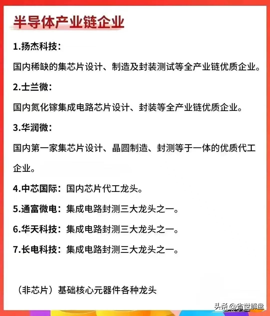 半导体产业链光刻机光刻胶存储芯片AI算力芯片等龙头汇总