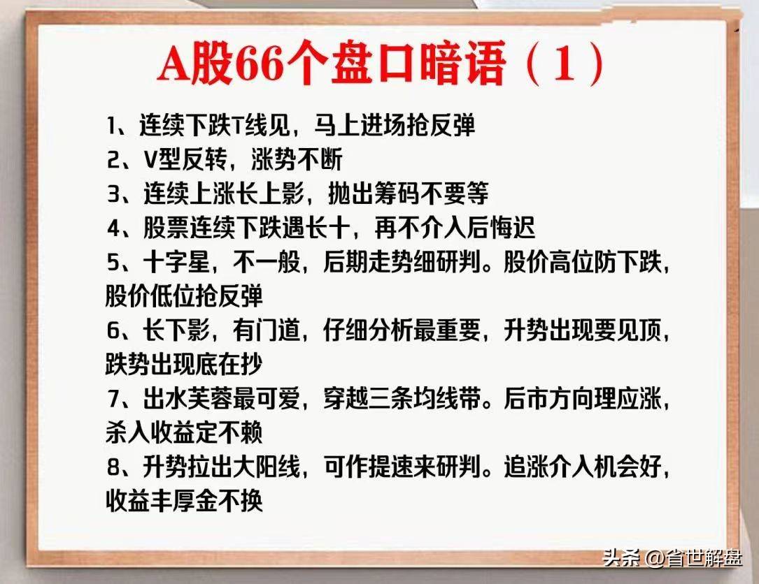 中国股市66个盘口暗语16个挂单数字暗语