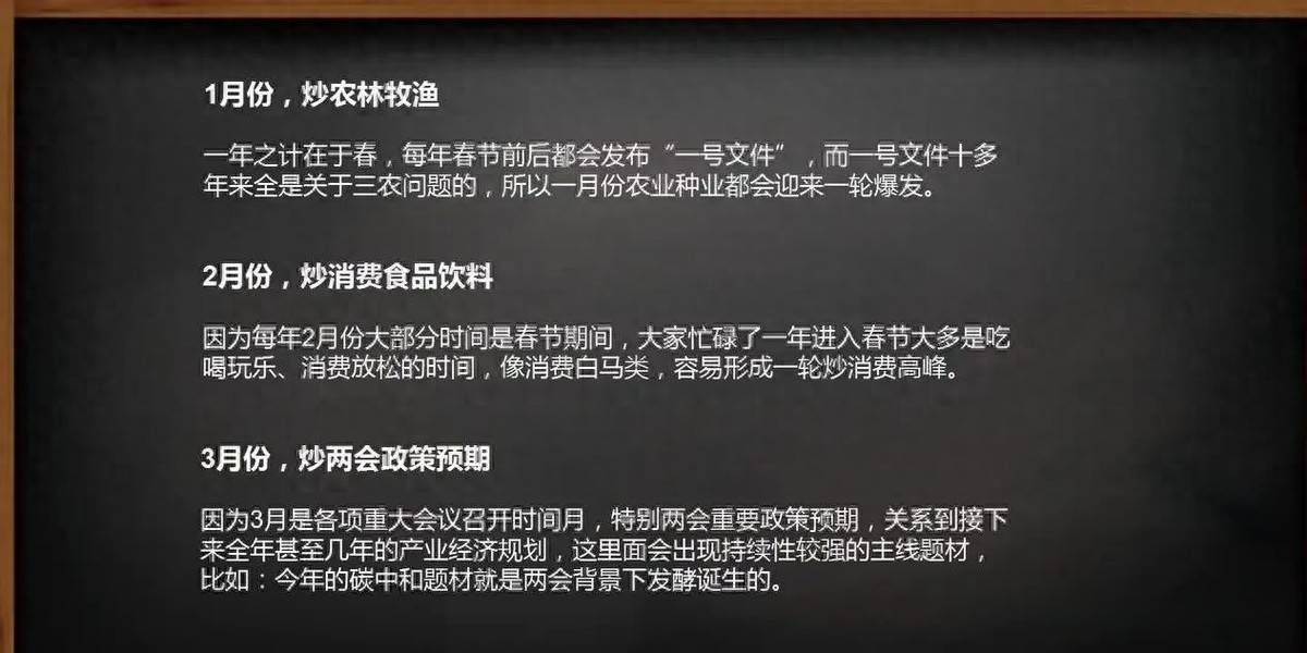 股市投资年度时间表揭秘！A股市场每月都有特定的题材炒作良机
