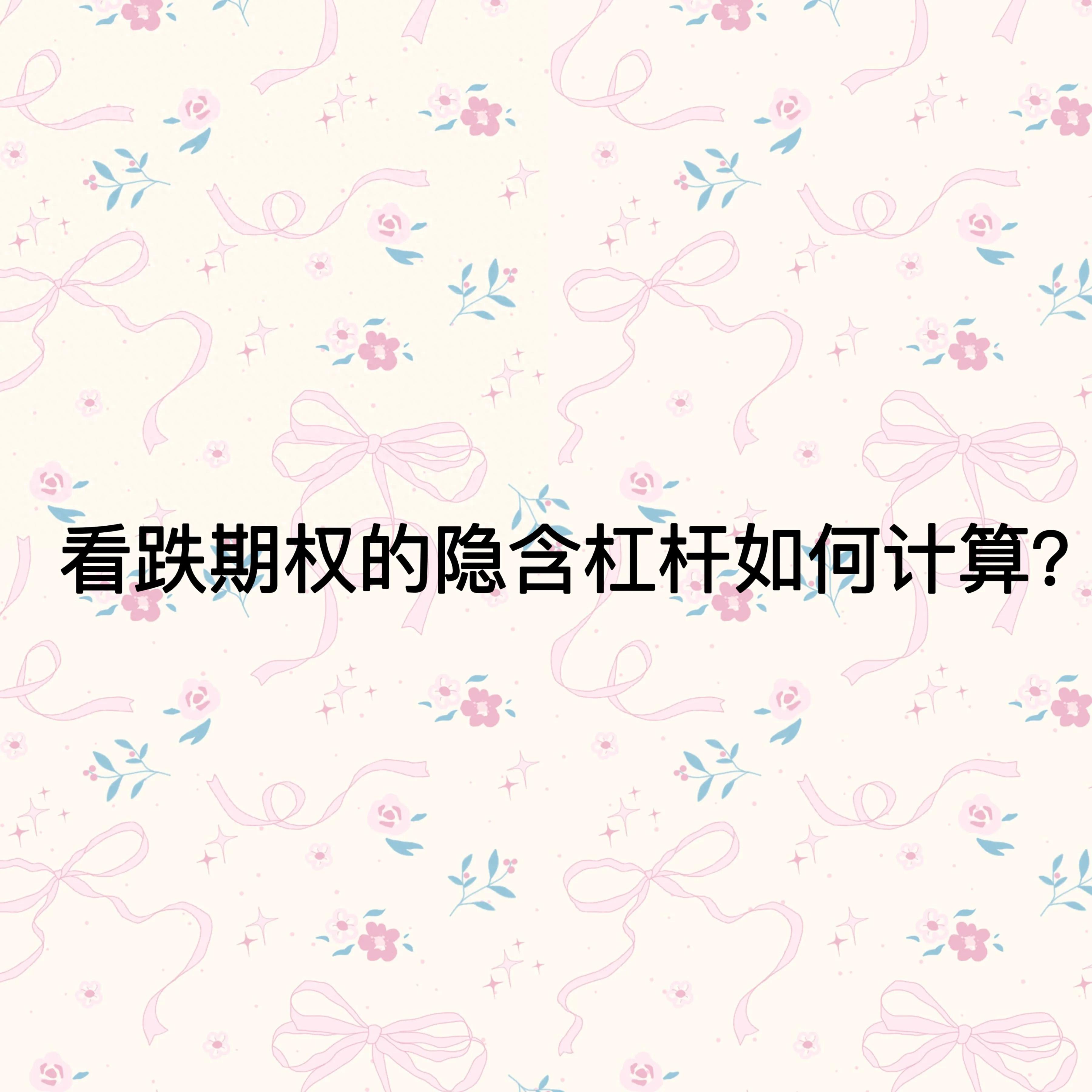 看跌期权的隐含杠杆如何计算？