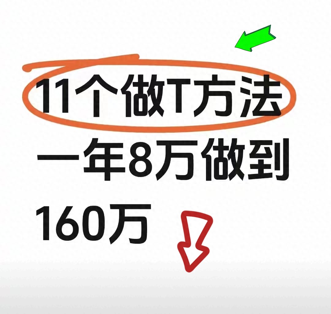 揭秘！11个股票做T实战方法8万一年做到160万？看懂逻辑再操作