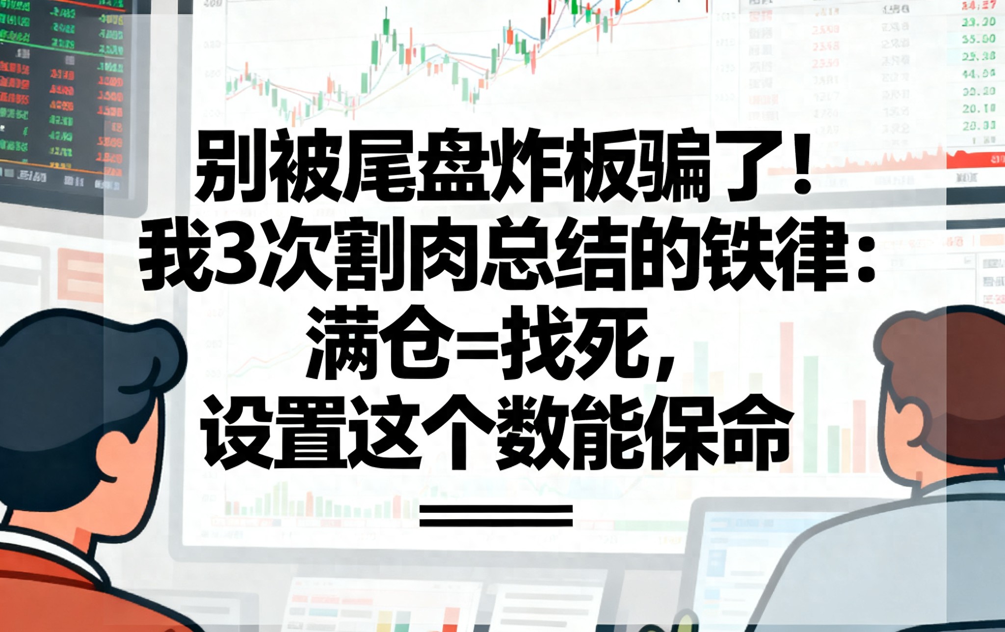 别被尾盘炸板骗了割肉总结的铁律！满仓找死设置这个数能保命