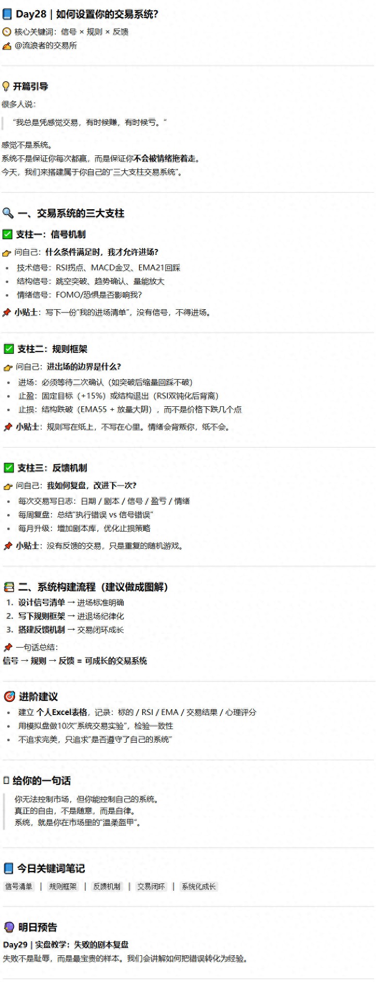 如何设置你的交易系统